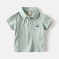 thumbnail image 1 of REDARER Boys' Cartoon Print Polo Shirt - Gentleman Style Collar Short Sleeve Summer Toddler Kids Casual Beach School Party Top,12-18 Months, 1 of 8