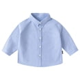 thumbnail image 1 of REDARER Boys' Collared Button Down Plain Shirt - Long Sleeve Spring Fall Comfortable Versatile Layering Kids Casual Inner Wear Top,4-5 Years, 1 of 7