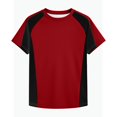 thumbnail image 1 of REDARER Boys Colorblock Short Sleeve Crewneck T Shirt Comfortable Casual Summer Top for Kids School Play Everyday Wear,3-4 Years, 1 of 4
