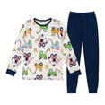 thumbnail image 1 of REDARER Boys Construction Truck Print Pajama Set Long Sleeve Two Piece Soft Kids Sleepwear Elastic Waist Loungewear for Children Home Nightwear,3-4 Years, 1 of 9