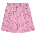 thumbnail image 1 of REDARER Boys' Doodle Dinosaur Print Shorts Summer Casual Elastic Waist Comfortable Beach Play Shorts for Toddler to ,13-14 Years, 1 of 3