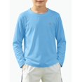 thumbnail image 1 of REDARER Boys & Girls Long Sleeve Ice Silk Shirt Breathable Lightweight Sun Protection Casual Athletic Tee,13-15 Years, 1 of 6
