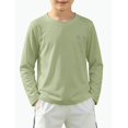 thumbnail image 1 of REDARER Boys & Girls Long Sleeve Ice Silk Shirt Breathable Lightweight Sun Protection Casual Athletic Tee,7-8 Years, 1 of 9
