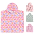 thumbnail image 1 of REDARER Boys Girls Sea Turtle Print Hooded Poncho Towel Soft Absorbent Lightweight Coral Beach Pool Bath Cover Up Robe,3-4 Years, 1 of 3
