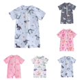 thumbnail image 1 of REDARER Boys Girls Space Dinosaur Rash Guard, Light Blue Short Sleeve One Piece Swimsuit UPF 50+,18-24 Months, 1 of 4