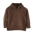 thumbnail image 1 of REDARER Boys Hooded Knit Sweater Soft Casual Pullover Long Sleeve Kids Top for Daily Wear and Outdoor Play with Warm and Adjustable,Size:2-3 Years, 1 of 4