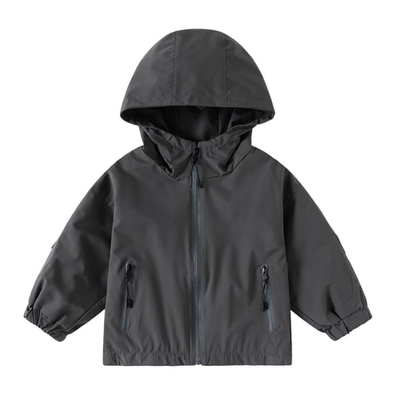 REDARER Boys' Hooded Windbreaker Jacket - Lightweight Zipper Coat for Outdoor School and Casual Comfort,Size:6-7 Years