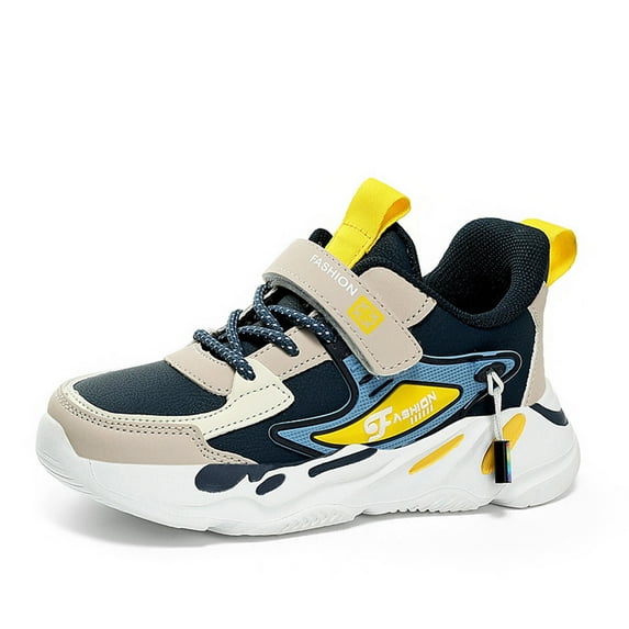 REDARER Boys' Leather Sneakers - Lightweight Non- Running Shoes for Casual Sports and Outdoor Play,Size:12
