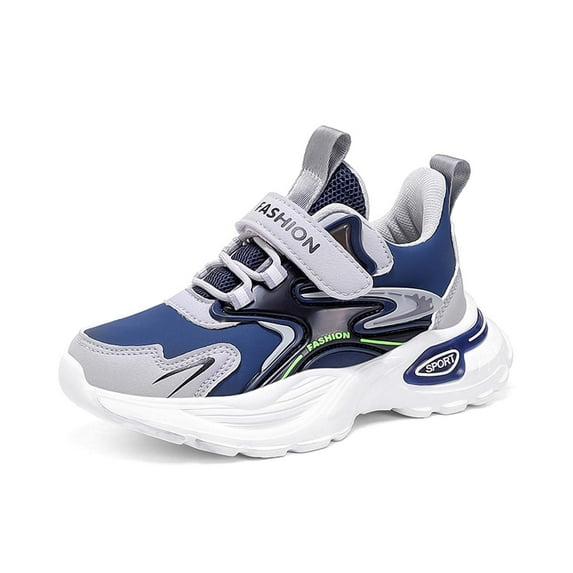 REDARER Boys Lightweight Sneakers, Breathable Leather Running Shoes for Kids - Soft Sole Non- Casual Sports Shoes,Size:3