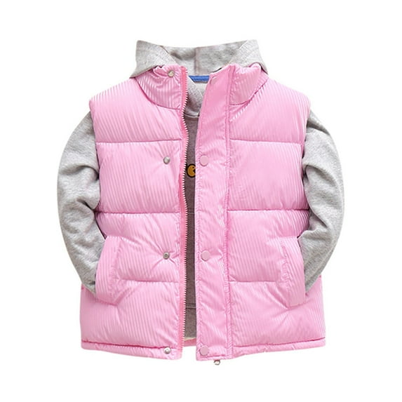 REDARER Boys Padded Vest, Stand Collar Thickened Sleeveless Jacket for Cold Weather, Warm Winter Outerwear for Kids,Size:4-5 Years