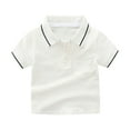 thumbnail image 1 of REDARER Boys Polo Shirts Short Sleeve Casual Solid Gentleman Tops Holiday Shirts T Shirt Boys Uniform Shirts, for Size 5-6 Years, 1 of 4