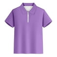 thumbnail image 1 of REDARER Boys Polo Shirts Short Sleeve Summer Casual Solid Zipper Gentleman Tops Teen Holiday Shirts T Shirt Boys Uniform Shirts, for Size 9-10 Years, 1 of 3