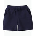 thumbnail image 1 of REDARER Kids Unisex Casual Shorts Black Drawstring Elastic Waist Summer Beach Sport Pants,6-7 Years, 1 of 6