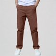thumbnail image 1 of REDARER Boys Slim Fit Chino Pants Contrast Stitching Elastic Ankle Comfortable Casual Trousers for Kids Outdoor Playwear,10-11 Years, 1 of 4