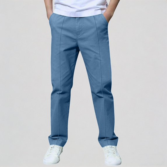 REDARER Boys Slim Fit Chino Pants Contrast Stitching Elastic Ankle Comfortable Casual Trousers for Kids Outdoor Playwear,12-13 Years
