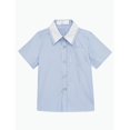 thumbnail image 1 of REDARER Boys Striped Collared Short Sleeve Button Down Shirt Lightweight Breathable Summer Top for Kids Daily Wear,2-3 Years, 1 of 6