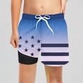 thumbnail image 1 of REDARER Boys UPF 50+ Sun Protection Swim Trunks with Compression Liner, Fish Print Stretch Swim Shorts for Beach Pool Swimming,9-10 Years, 1 of 4