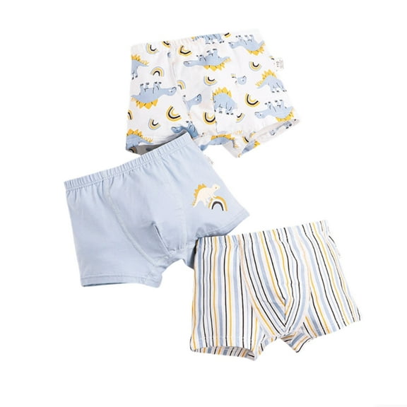 REDARER Baby Cotton Training Pants - Kids' Boys Underwear Cute Printing Print Underwear Shorts Pants Briefs Trunks 3 Packs Multipack,for Size 8-9 Years