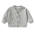thumbnail image 1 of REDARER Boys Waffle Knit Pullover Sweater Soft Cotton Comfortable Casual Outerwear Toddler Fall Spring Top,Color:Light Gray,Size:2-3 Years, 1 of 3