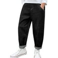 thumbnail image 1 of REDARER Boys' Wide Leg Jeans - Loose Fit Vintage Denim Pants, Casual Streetwear, Comfortable Stretchable for Kids, Trendy Hop,Size:6-7 Years, 1 of 8