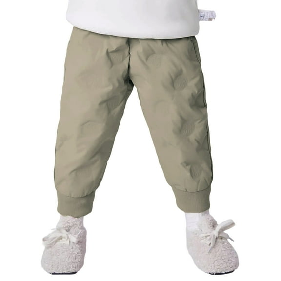 REDARER Boys Winter Down Pants with Adjustable for Outdoor Cold Weather Play and School Activities,Size:1-2 Years