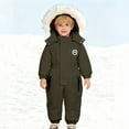 thumbnail image 1 of REDARER Baby Boys Thermal Romper Winter Snowsuit Outfit, Warm Thick Padded Coverall for Toddler Cold Weather,3-4 Years, 1 of 5