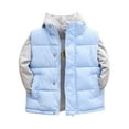 thumbnail image 1 of REDARER Boys Winter Warm Padded Vest with Stand Collar Thickened Sleeveless Jacket for Cold Weather Outdoor Activities,Kids Clothing,Size:6-7 Years, 1 of 3