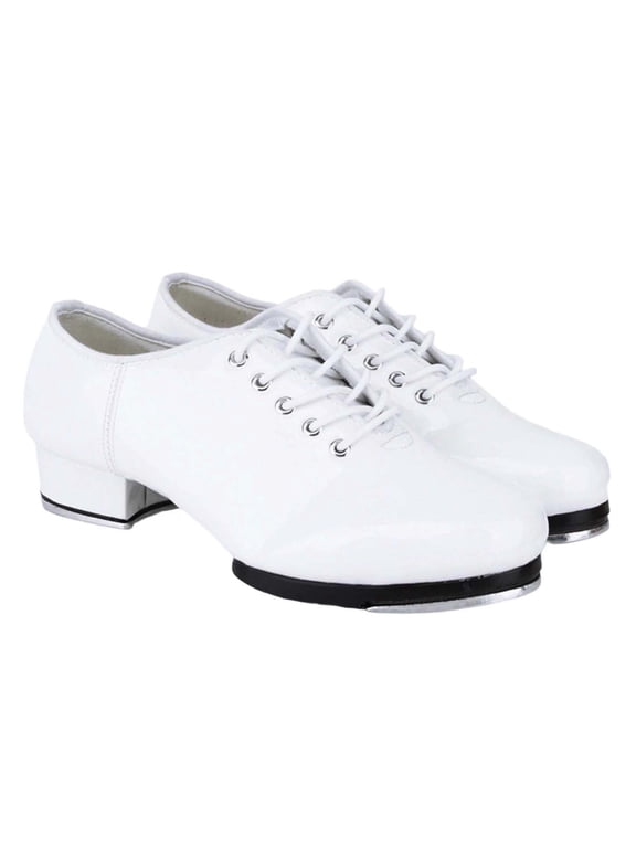 Boys and Girls Sandals Soft Sole Tap Dance Shoes for Kids Comfortable Lace Up Shoes for Practice and Performance,9-9.5 Years