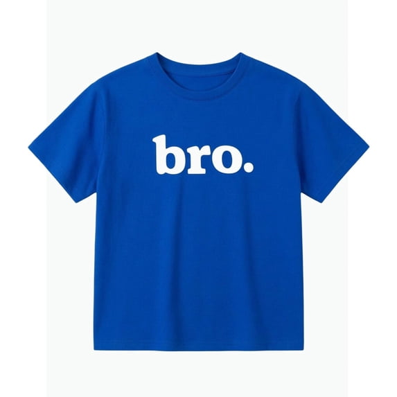 REDARER Boys "bro." Graphic Short Sleeve Crewneck T Shirt Soft Casual Top for Kids Everyday Play Wear,5-6 Years