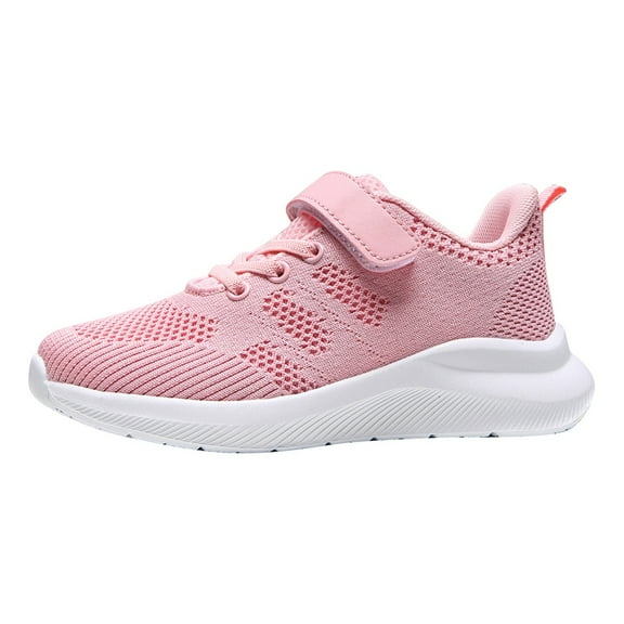 REDARER Breathable Knit Sneakers with Strap, Lightweight Comfortable Running Shoes for Casual Sports and Play,Size:5.5-6 Years