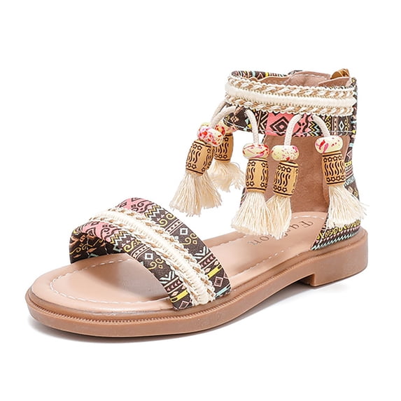 REDARER Children's Roman Sandals with Soft Soles and Ethnic Style for Summer,9.5