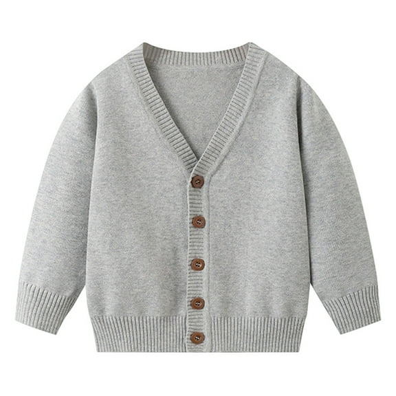 REDARER Classic Button Front Cardigan Knit Sweater for Girls and Boys Comfortable Open Front Coat for Kids,Kids Clothing,Size:2-3 Years