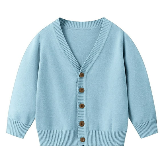 REDARER Classic Button Front Cardigan Knit Sweater for Girls and Boys Comfortable Open Front Coat for Kids,Kids Clothing,Size:2-3 Years