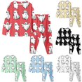 thumbnail image 1 of REDARER Crew Neck Long Sleeve 2 Piece Kids Pajama Set Classic Cartoon Ghost Print Soft Comfort Sleep Loungewear for Halloween Trick or Treat Fall Daily Home Casual Outfit,5Y, 1 of 4