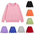 thumbnail image 1 of REDARER Crewneck Long Sleeve Cotton Pullover Sweatshirt Soft Casual Basic Daily Tops for Kids,5-6 Years, 1 of 3