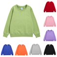 thumbnail image 1 of REDARER Crewneck Long Sleeve Cotton Pullover Sweatshirt Soft Casual Basic Daily Tops for Kids,6-7 Years, 1 of 3
