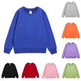 thumbnail image 1 of REDARER Crewneck Long Sleeve Cotton Pullover Sweatshirt Soft Casual Basic Daily Tops for Kids,6-7 Years, 1 of 3