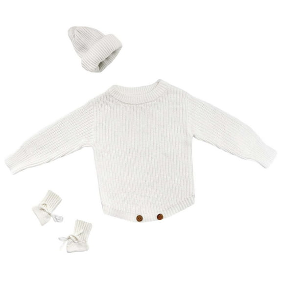 REDARER Customizable Name Hand Embroidered Baby Knitted Jumpsuit Autumn and Winter Boy Sweater Cute Crawling Dress Boy Style,Kids Clothing,Size: