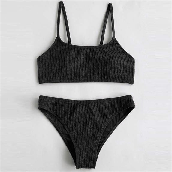 REDARER Girl's Two Piece Swimsuit Sport High Waist Bikini Set Bathing Suit Summer Beach Rash Guard Swimwear,Girls Swimsuit,10-11 Years