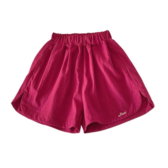 REDARER Girls A-Line Wide Leg Shorts, Elastic Waist Lightweight Casual Summer Shorts for Toddlers & Kids Daily & Outdoor Wear,3-4 Years