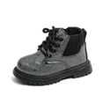 thumbnail image 1 of REDARER Girls Knit Ankle Booties Cozy Warm Side Zipper Shiny Boots British Style Easy Wear for Autumn Winter,Girls Boots,Size:2.5-3 Years, 1 of 7