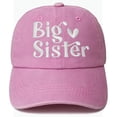 thumbnail image 1 of REDARER Girls "Big Sister" Heart Embroidered Baseball Cap Adjustable Kids Sun Hat for Toddler,One Size, 1 of 3