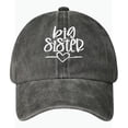 thumbnail image 1 of REDARER Girls "Big Sister" Heart Embroidered Baseball Cap Washed Adjustable Kids Sun Hat for Toddler,One Size, 1 of 3