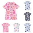 thumbnail image 1 of REDARER Girls Bow Strawberry Print Rash Guard, Short Sleeve One Piece Swimsuit UPF 50+,6-12 Months, 1 of 8