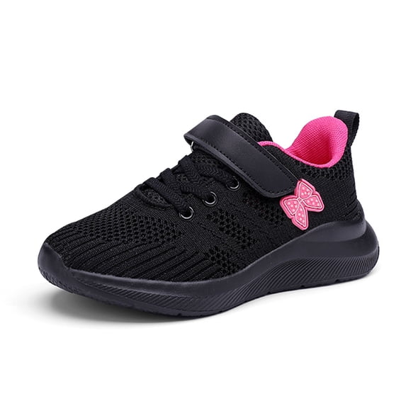 REDARER Girls' Breathable Running Shoes - Lightweight Mesh Sneakers for School & Outdoor, Non- Comfortable Walking Shoes,Color:Hot Pink,Size:1.5