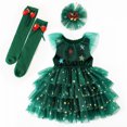 thumbnail image 1 of REDARER Girls Christmas Star Tulle Tutu Dress Set with Headband and Knee High Socks for Holiday Party Pageant Dress Up,8-9 Years, 1 of 8