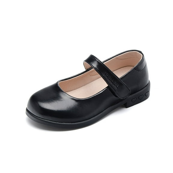 REDARER Girls Classic Mary Jane Shoes, Comfortable & Stylish - Soft Sole School Dress Shoes for Weddings & Performances,Color:Black2,Size:9-10