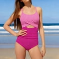 thumbnail image 1 of REDARER Girls Cutout One Piece Bathing Suit Crisscross Ruched Solid Color Beach Pool Swimwear,11-12 Years, 1 of 4