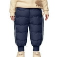 thumbnail image 1 of REDARER Girls Down Silk Pants Winter Warm Insulated Trousers for Toddlers and Soft Lightweight Cold Weather,Size:2-3 Years, 1 of 5