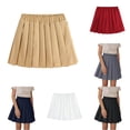 thumbnail image 1 of REDARER Girls Elastic High Waist A Line Pleated Mini Skirt Soft Stretchy Fabric School Uniform Tennis Daily Summer Casual Bottom,17-18 Years, 1 of 9